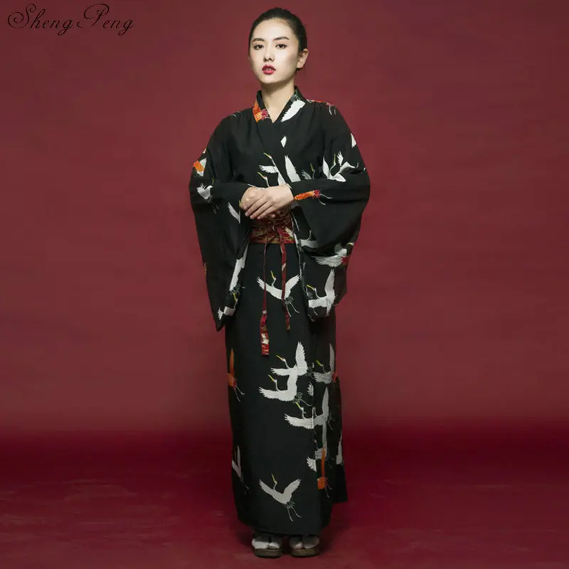 Черные белые красные кимоно Женский юката Женская haori Японии гейш Костюм Оби