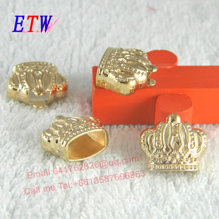 Бесплатная доставка модный конец шнура из сплава Корона золотого серебряного