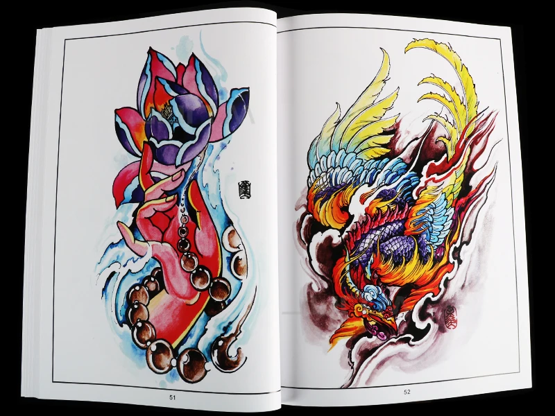 Genuine Ink Dance Space Tattoo Manuscript Painted Pattern Tattoo Book Line Manuscript Tattoo Art 62 Pages Free Shipping