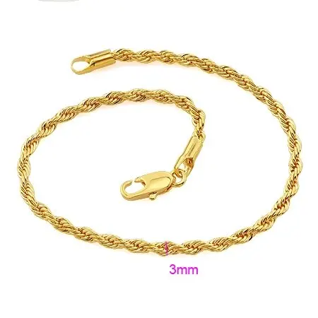 Ювелирные изделия твист 18 К желтое золото заполнено браслет золотой браслет|gold
