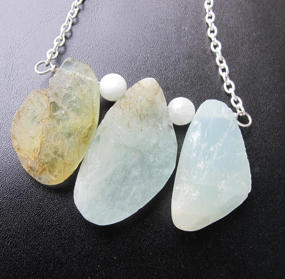 Новое поступление! Подвеска из натурального аквамаринового камня ожерелье