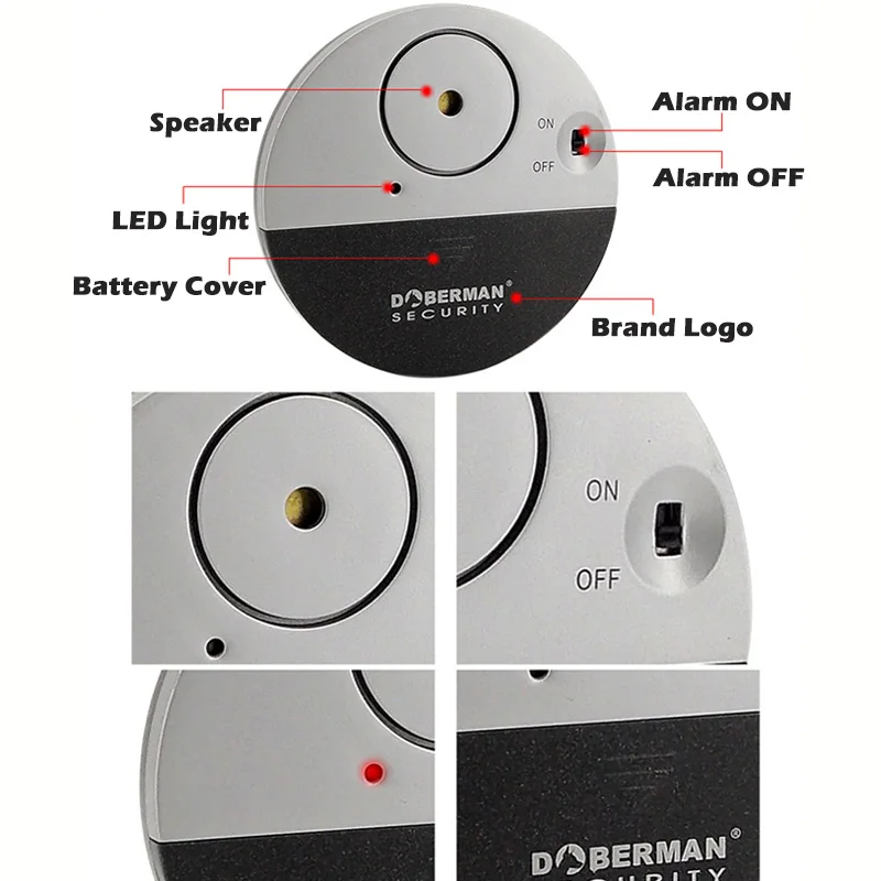 Doberman датчик безопасности детектор двери окна вибрационная сигнализация для