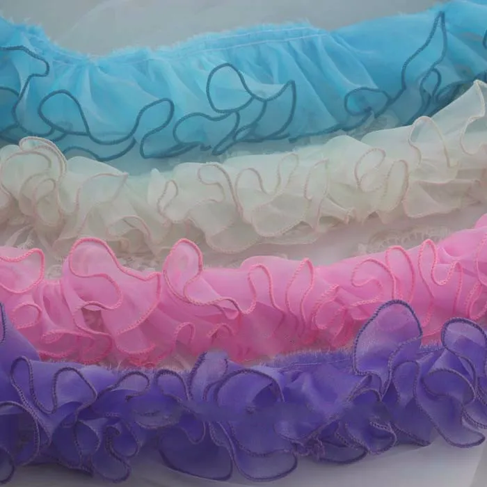 Плиссированная кружевная отделка аксессуары для юбок головной убор Снежная