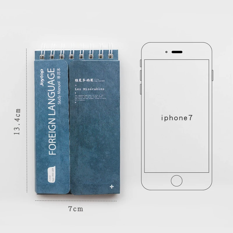 SIXONE портативная книга для обучения английскому языку, школьные принадлежности, офисные канцелярские принадлежности, сумка, блокнот, дневник, бумага - Цвет: word - blue ink