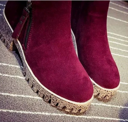 2017 ГОРЯЧАЯ Vintage Туфли На Платформе Для Женщин Лодыжки сапоги Размер (34-39) Удобные