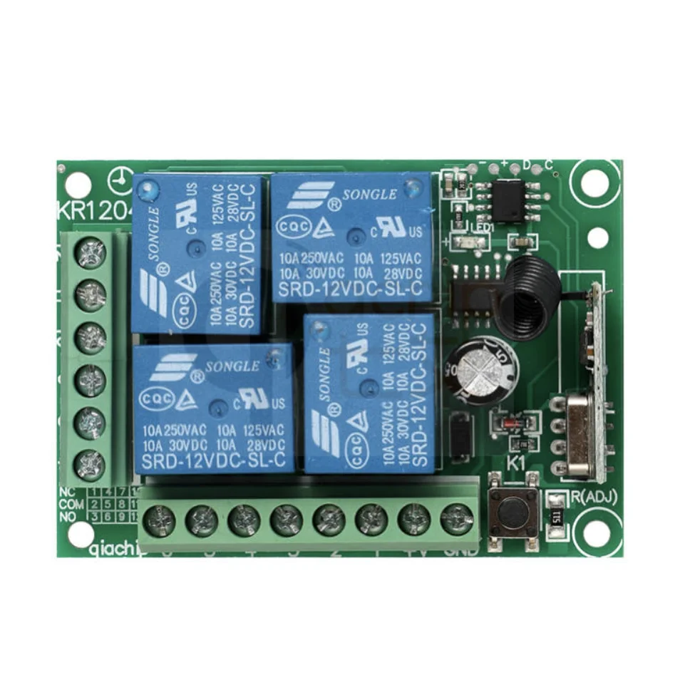 433 мГц Универсальный Беспроводной удаленного Управление переключатель DC12V 4CH