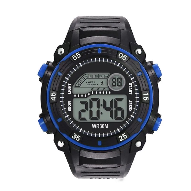B Светящиеся часы человек Новая мода Повседневное Для мужчин цифровой высокое качество Multi-Функция Спорт Водонепроницаемый электронные часы relojes F4 - Цвет: B