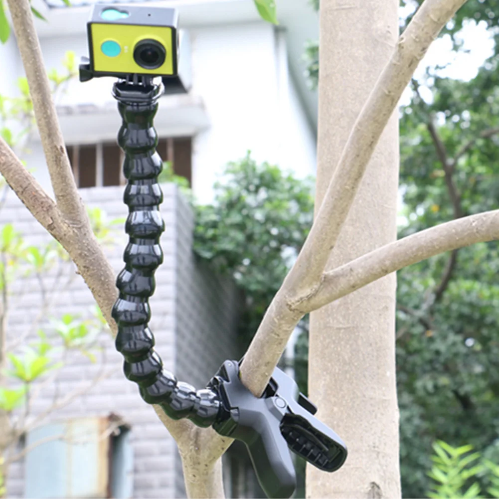 Высокое качество регулируемый челюстей Flex Clamp Mount изогнутая s-образная труба для экшн-камеры GoPro Hero 4 3+ 3 2 1 SJ4000 Xiaomiyi спортивных Камера