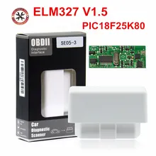 ELM327 V1.5 Bluetooth с чипом PIC18F25K80 OBD2 OBD II диагностический сканер для