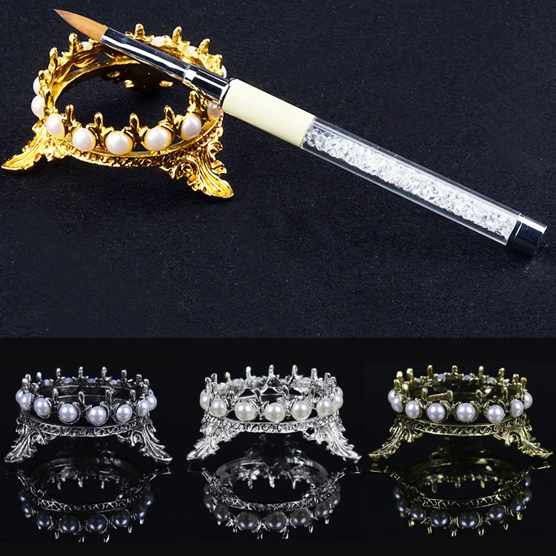 QUEEN Пальцы Золотой Серебряный ноготь книги по искусству кисточки стойки