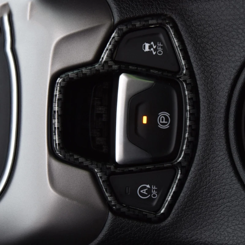 Для Jeep Compass 2017 2018 ABS углеродное волокно электронный Автомобильный Ручной тормоз