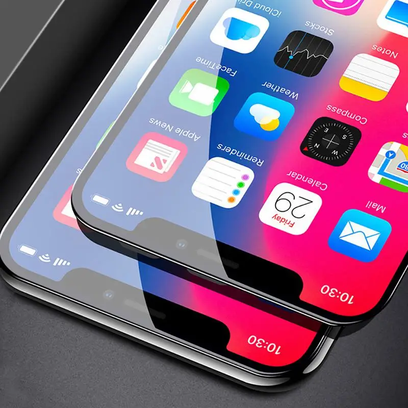 9D стекло на iPhone XS X Max защита экрана закаленное для 7 8 6 6S Plus XR 10 защитная пленка |