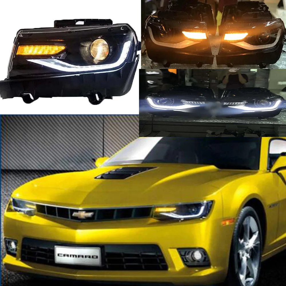 Автомобильный Стайлинг для chevrolet Camaro фары 2014 ~ 2016 DRL Биксеноновые линзы Высокая