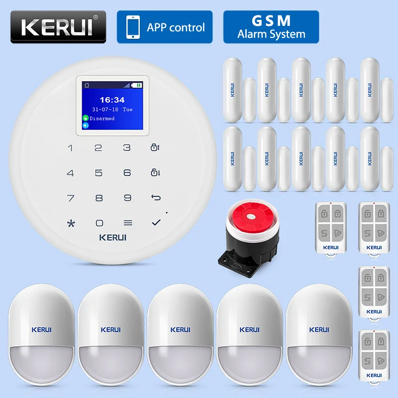 KERUI G17 беспроводная домашняя GSM система охранной сигнализации приложение