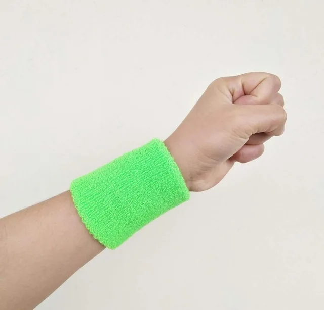light green Спортивная хлопковая Защитная манжета на запястье спортивная баскетбольная унисекс хлопковая защита Sweatband браслет на запястье Sweatband полотенце - Цвет: light green