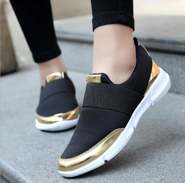 Женские Дышащие лоферы на плоской подошве без застежки Размеры 35 42|shoes woman slip on|slip