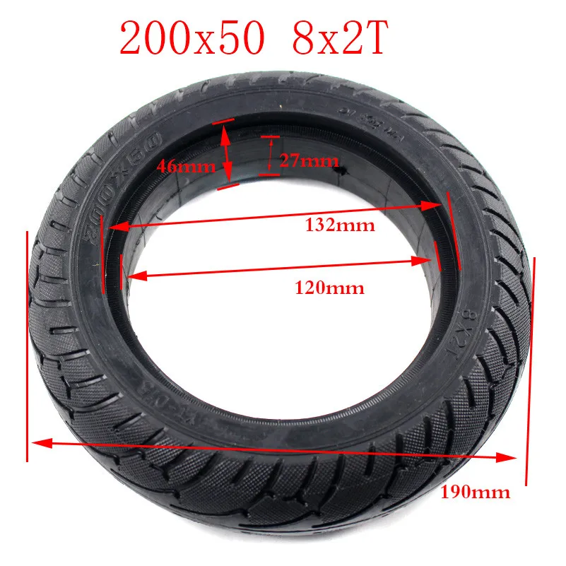 Lightning shipping 200x50 8X2T Твердые шины 8 дюймов шины подходят Электрический самобалансирующийся скутер Ховерборд 200*50 8x2T шины