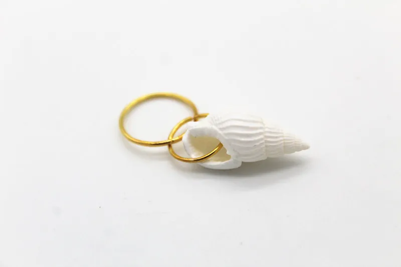 5 шт./лот белые шармы в виде раковины коса для волос dread dreadlock бусины кольца зажимов