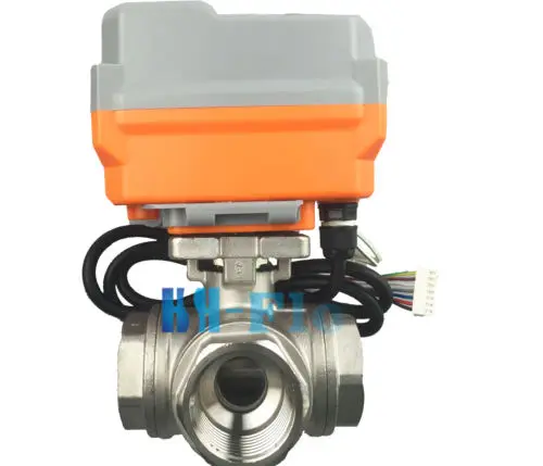 Фото New 3/4" 3 Way T SS304 Proportional Integral Control Motorized Electrical Valve Обустройство дома New 3/4" 3 Way T SS304 Proportional Integral Control Motorized Electrical Valve Обустройство дома