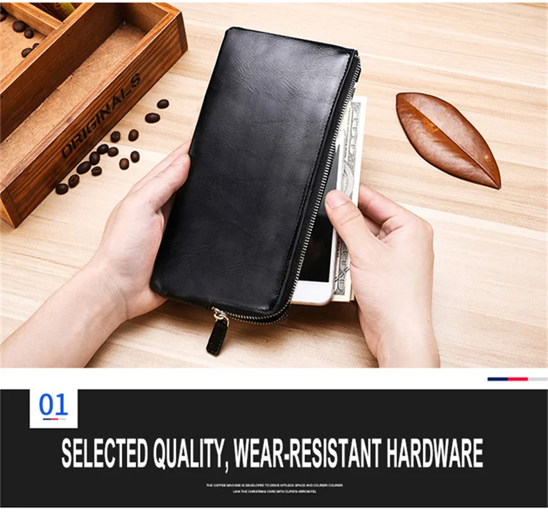 SOUTH GOOSE Men Wallet Soft PU Leather Luxury Brand Men Zipper Wallets Male Casual Long Purse Wallet Clutch Bag Women Coin Purse