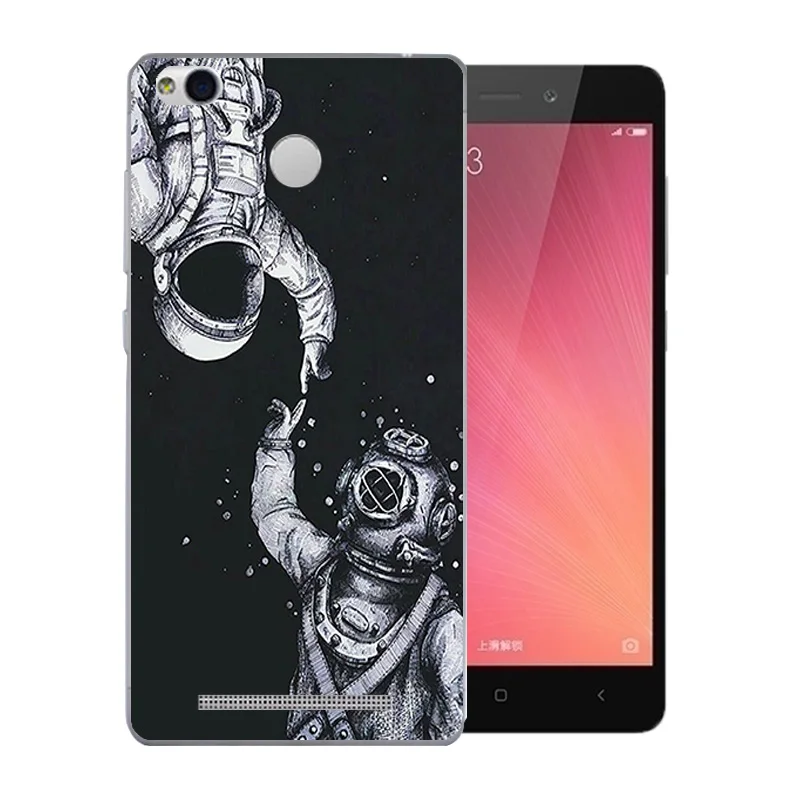 5.0 inch For Xiaomi Redmi 3 Pro Phone Case 3S S Space Moon Pattern Soft Silicon Cover for Prime protect Capa |