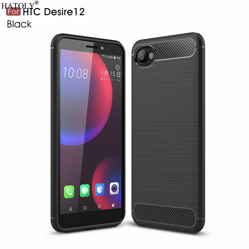 HATOLY For Capas HTC Desire D12 Case for Anti-knock Soft TPU Brushed Rugger Silicone Phone Cases 5.5&quot | Мобильные телефоны и
