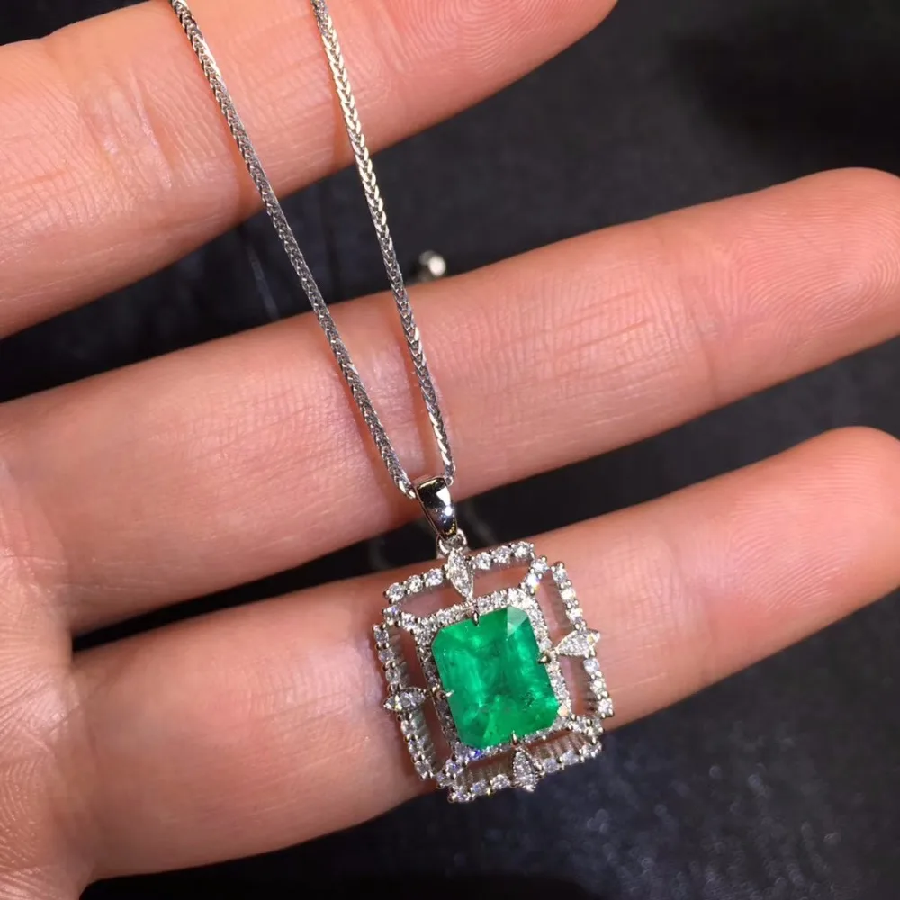 Ювелирные изделия AIGS сертификат Настоящее 18K Белое Золото AU750 натуральный