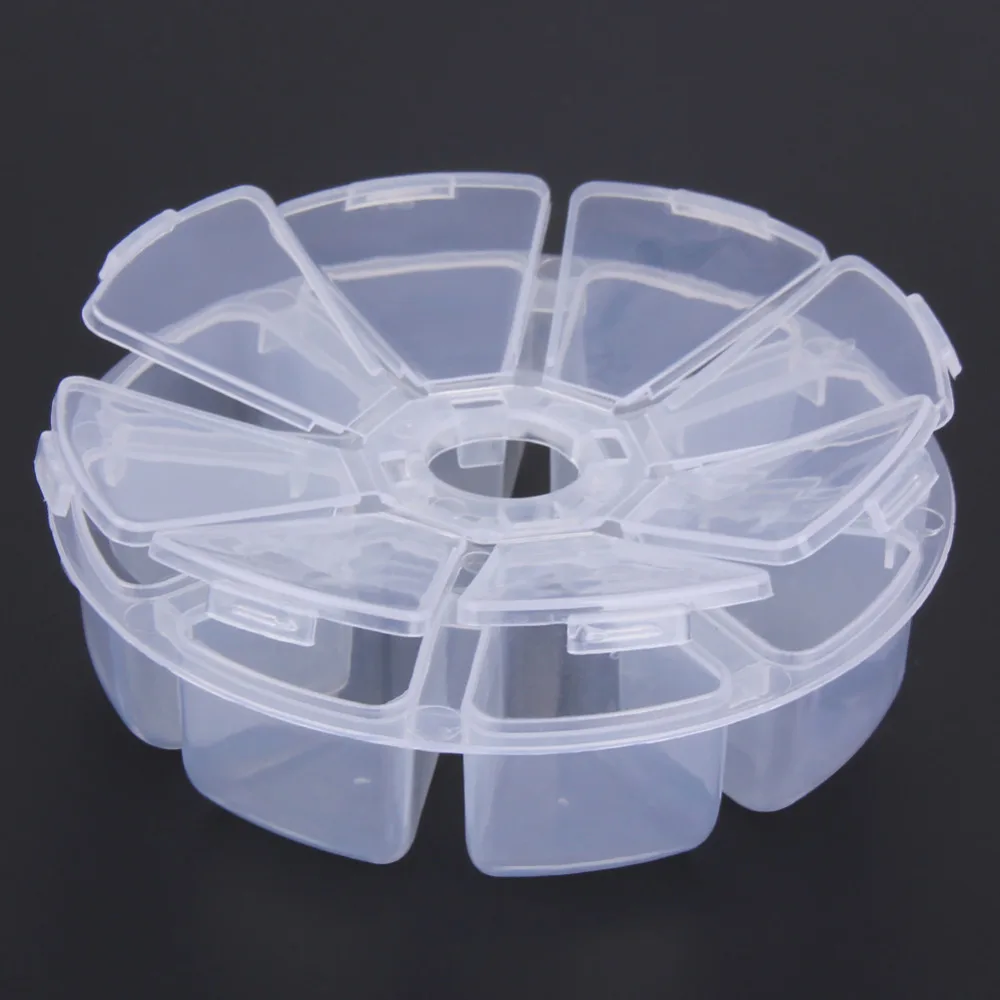 2 шт. Стразы для дизайна ногтей коробка демонстрации бусин чехол хранения 8