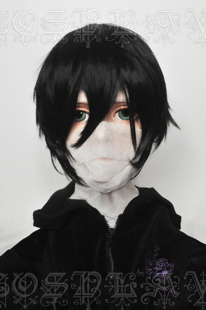 

Anime Angels of Death Isaac Foster Zack Cosplay Wigs Short Straight Black Heat Resistant Synthetic Hair Wig + Wig Cap