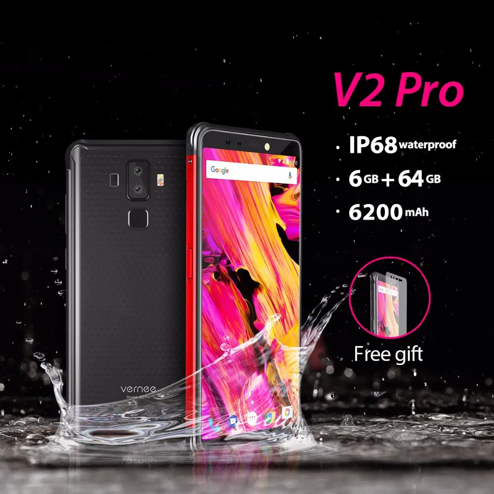 Глобальная версия Vernee V2 Pro IP68 Водонепроницаемый прочный смартфон 5 99 &quotFHD Full Экран