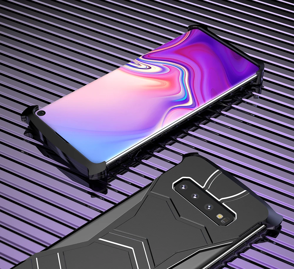 R-Just Роскошный чехол для телефона с пантерой для samsung Galaxy S10 S10e S10Plus алюминиевый бампер Магнитный защитный чехол для Galaxy Note 9