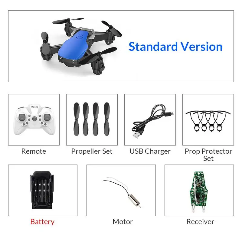 bluestandard1battery Eachine E61 E61HW Мини WiFi FPV с HD камерой режим удержания высоты складной Радиоуправляемый Дрон Квадрокоптер RTF - Цвет: bluestandard1battery