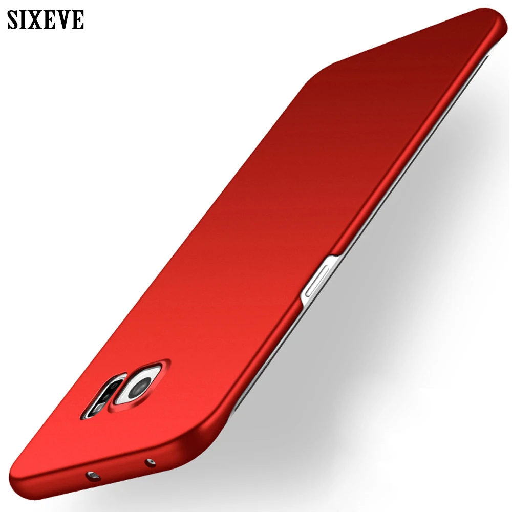 Красный SIXEVE брендовый чехол для samsung Galaxy S6/S 6 edge/S6edge Plus Duos, чехол для мобильного телефона, Ультратонкий жесткий пластиковый Модный чехол - Цвет: Красный
