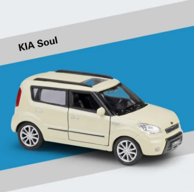 A WELLY 1:36 KIA Soul SUV литая под давлением модель автомобиля игрушка с вытягиванием для детей подарки коллекция игрушек - Цвет: A