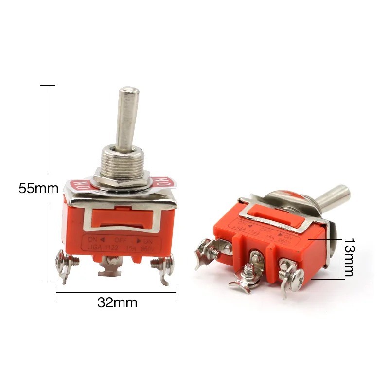 Button switch 1122 single pole single-throw 3foot 3step shaking arm toggle power 10pce | Обустройство дома