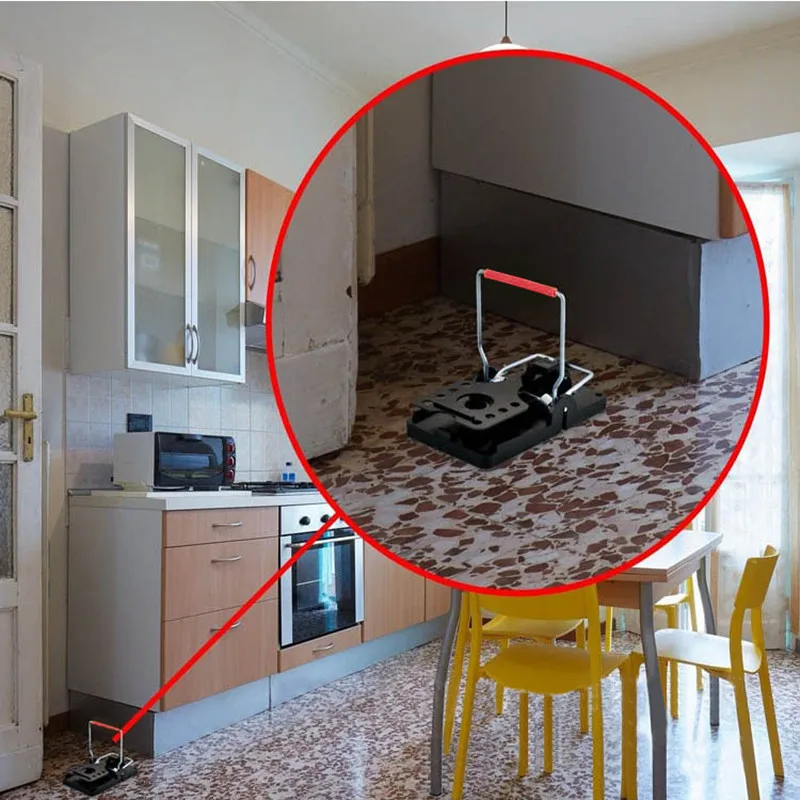 Ловушка для мыши многоразовая черная ловушка борьбы с вредителями ловли