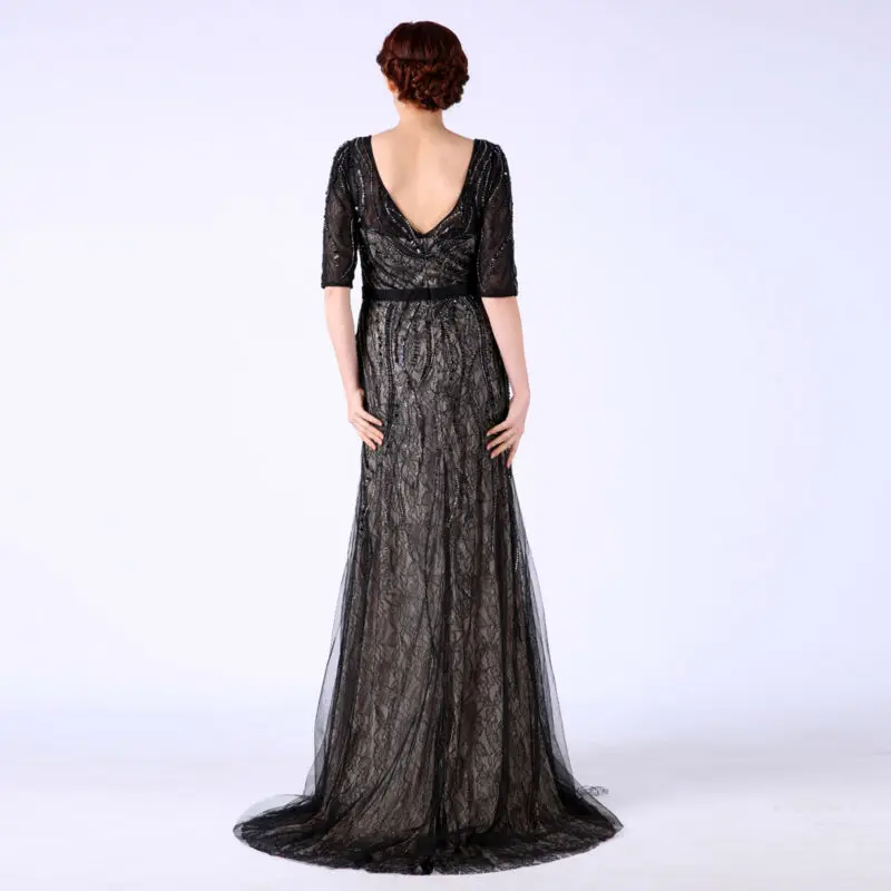 Finove Robe de soiree/Новинка 2019 года большие размеры платья для матери невесты с глубоким