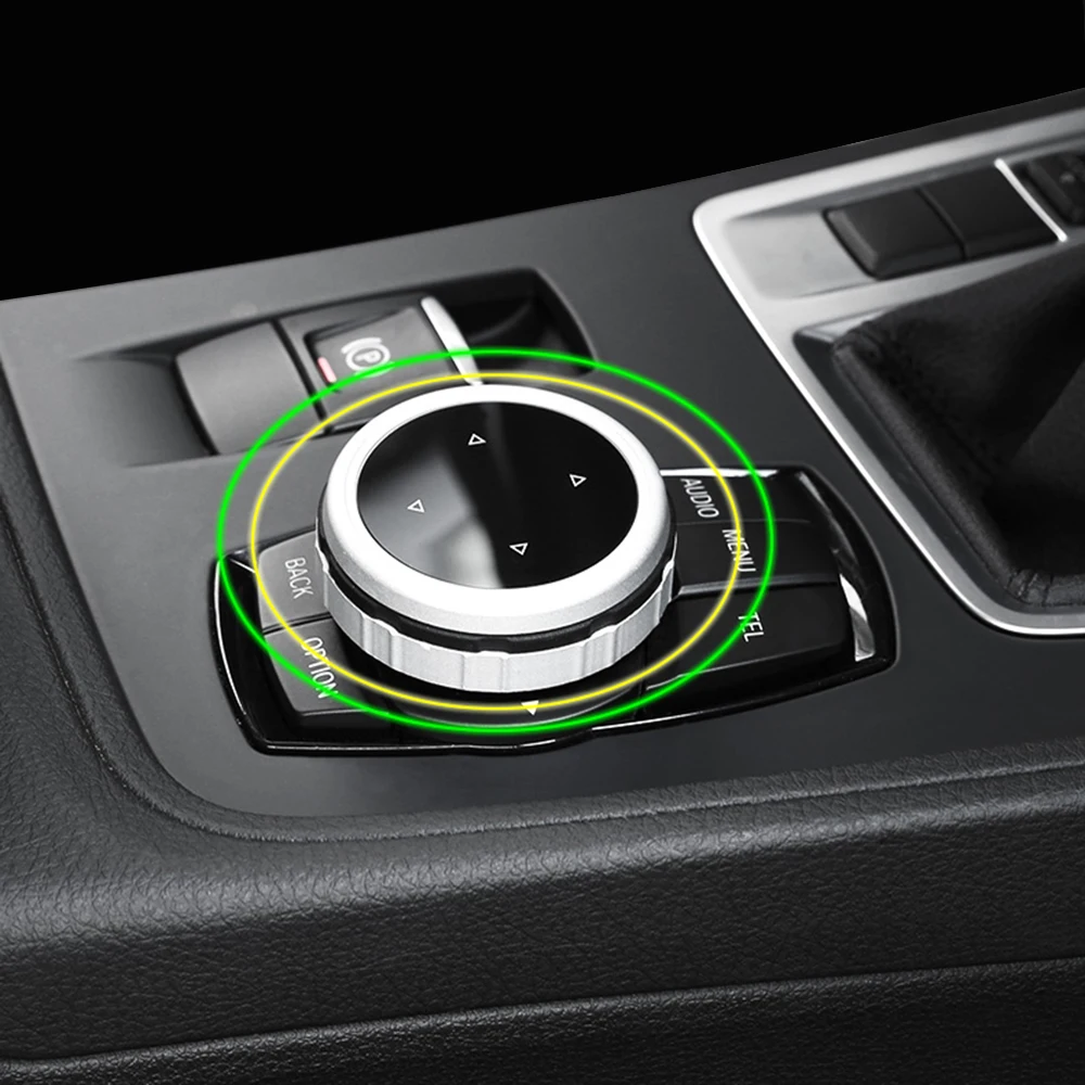 1 10 шт. алюминиевая мультимедийная ручка управления Кнопка крышки наклейки для BMW