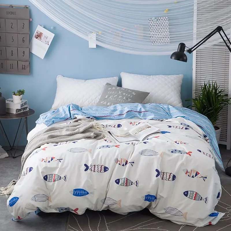 Новый дизайн 1 предмет пододеяльник с рисунком из мультфильма клетчатое стеганое