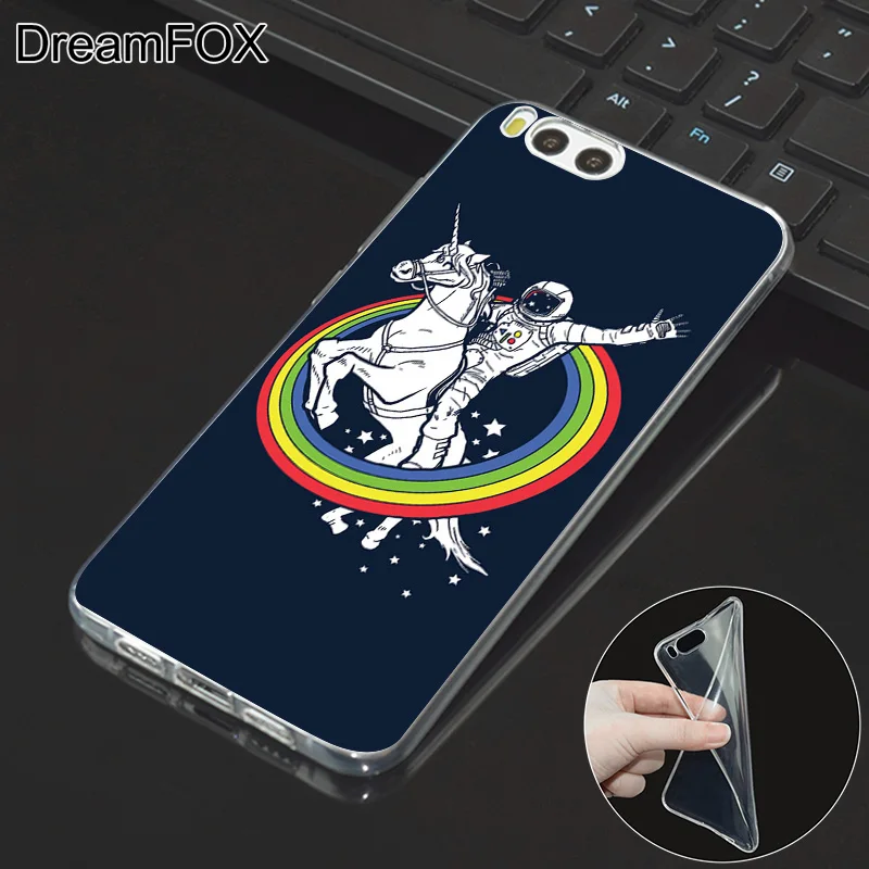 DREAMFOX L416 Rainbow Unicorn Horse Soft TPU Silicone Case Cover For Xiaomi Mi Note 2 3 4 5 6 8 SE M5 4C 4S 5C 5S 5X 6X A1 Plus |