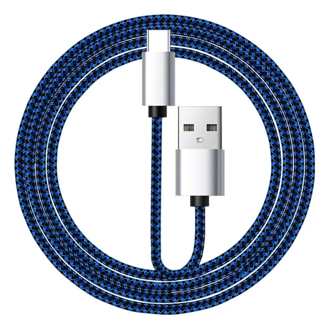 Нейлоновый Плетеный usb-кабель для зарядки мобильного телефона Type-C кабель