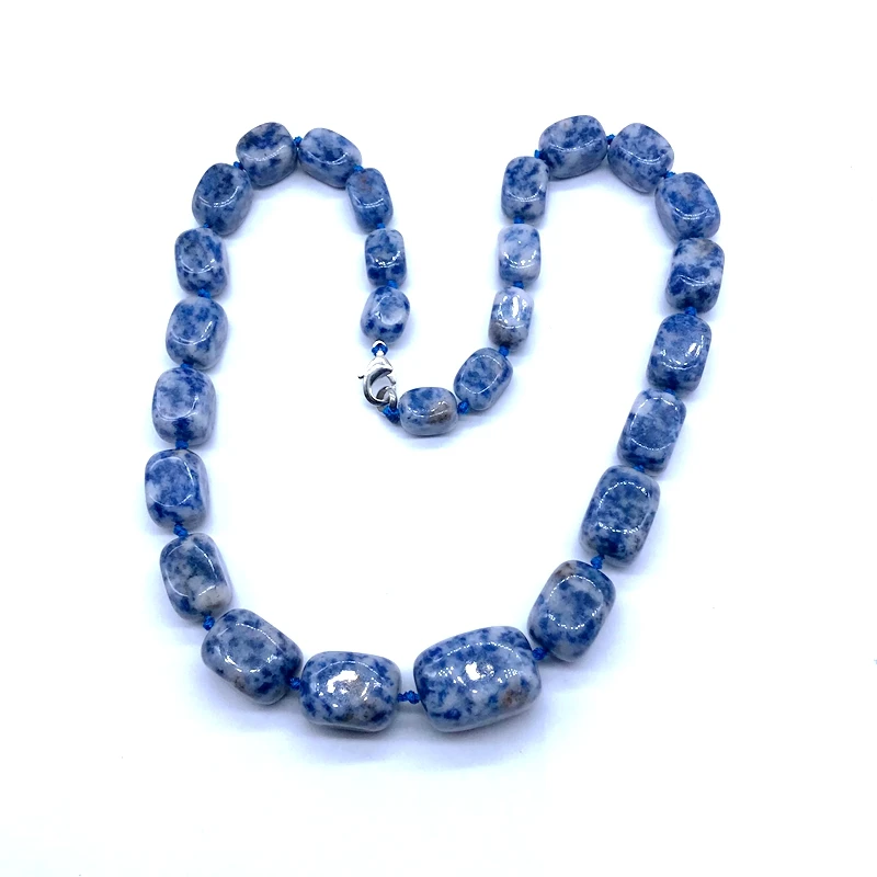 Модные бусы из натурального камня ожерелье с узлом бисера колье ювелирное