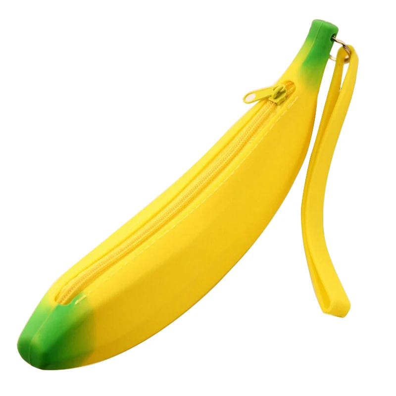 Женский кошелек для монет пенал портативный новинка милый банан силиконовая