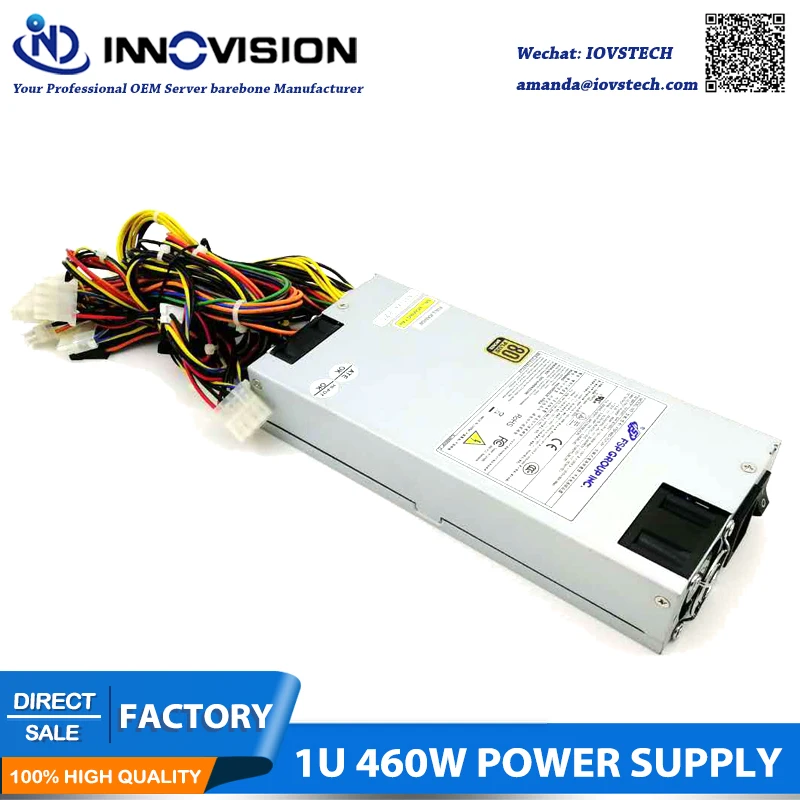 Высокая эффективность FSP GPOUP INC. 1U 460W источник питания сервера компьютерная