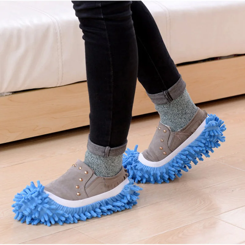Floor Dust Cleaning Slipper Lazy Shoes Cover Mop Cleaner Multifunction Home Cloth Clean Microfiber Mophead Overshoes | Дом и сад