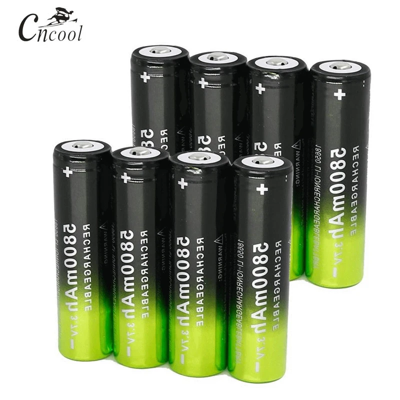 3 7 V 18650 батарея 5800mAh аккумуляторная liion для светодиодного фонарика литиевая