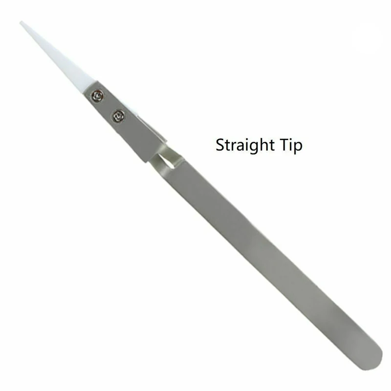 B Антистатические обратные керамические Tweezers электронная сигарета термостойкие проводящие изогнутые прямые пинцеты 1 шт./3 шт - Тип головки пинцета: B
