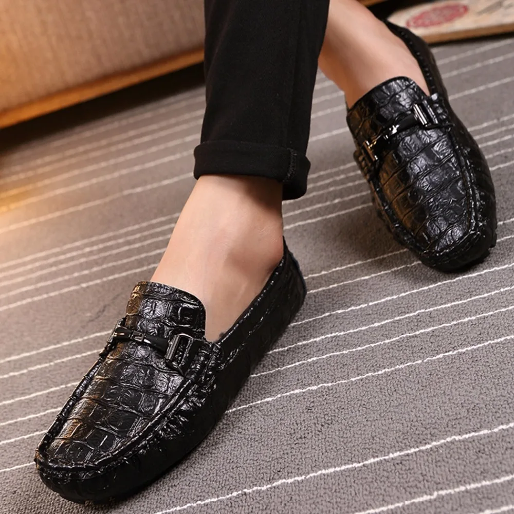 Повседневная кожаная обувь Для мужчин S Зимняя Теплая Шерсть Лоферы для вождения