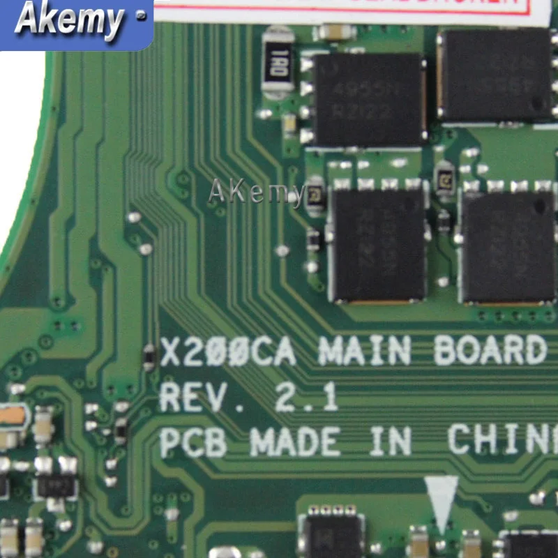 X200CA для ASUS X200C X200CAP материнская плата ноутбука 1007 ЦП 2 Гб Память REV2.1 100% тестовая