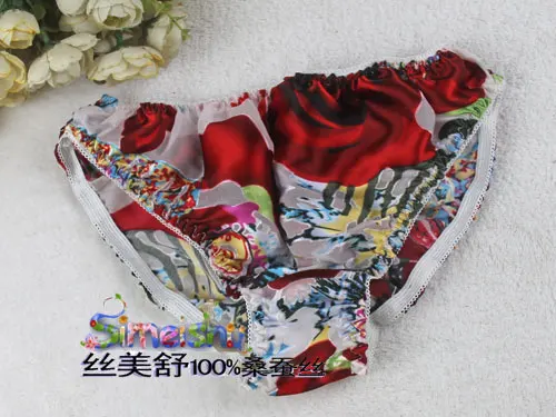 Лучший подарок для любимых 100% шелк тутового шелкопряда женские трусики